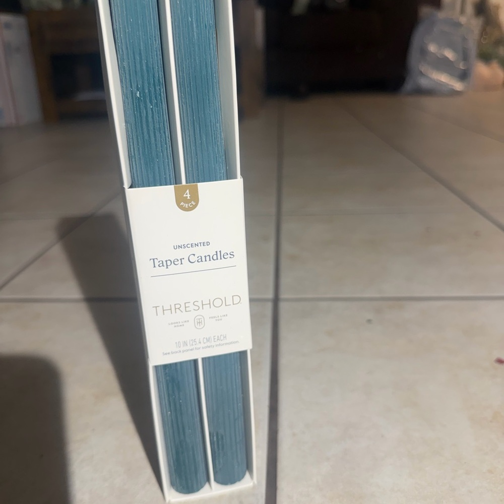 Threshold Teal Taper Candles